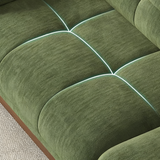 Deep-Seat Upholstered Sofa with Adjustable Headrest
