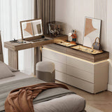 Luxury Extendable Makeup Vanity with Flip-up Mirror&Strip Lights