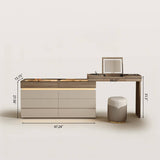 Luxury Extendable Makeup Vanity with Flip-up Mirror&Strip Lights