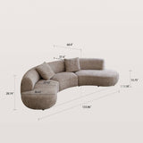 Modular Curved Sofa Camber Style Couch for Living Room