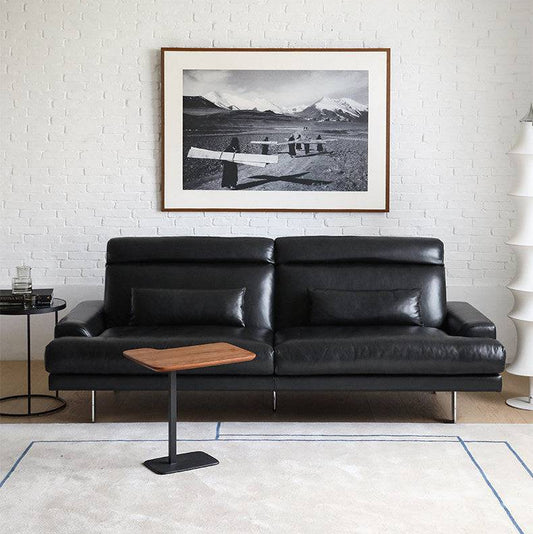Modern Luxurious Leather Sofa with Adjustable Headrest