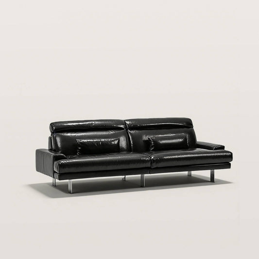 Modern Luxurious Leather Sofa with Adjustable Headrest
