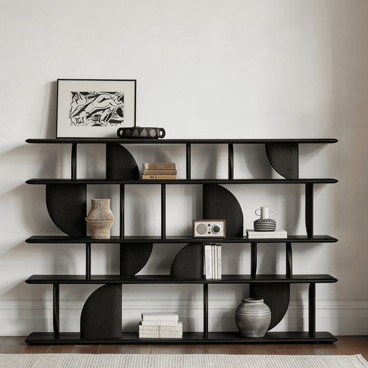 Luna Geometric Bookshelf with Open Shelving Unit