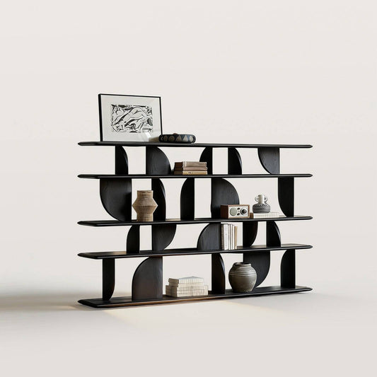 Luna Geometric Bookshelf with Open Shelving Unit