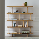 Cube 5-Tier Stack Bookshelf with Modular Open Shelving