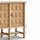 Grid Vintage Sideboard Buffet Cabinet with 4 Doors