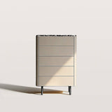 Stone 5-Drawer Dresser Storage Cabinet with Marble Top