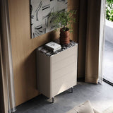 Stone 5-Drawer Dresser Storage Cabinet with Marble Top