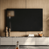 Stone 8-Drawer Media Console TV Stand with Marble Top