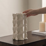 Sculptural Ceramic Vases with Wavy Texture for Home Decor