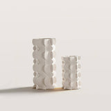 Sculptural Ceramic Vases with Wavy Texture for Home Decor
