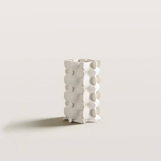 Sculptural Ceramic Vases with Wavy Texture for Home Decor
