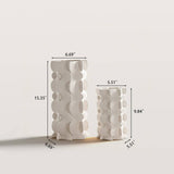 Sculptural Ceramic Vases with Wavy Texture for Home Decor