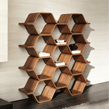 Honeycomb Wave Modular Wall Shelf Geometric Display Shelf