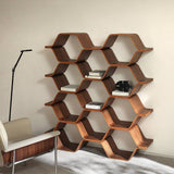 Honeycomb Wave Modular Wall Shelf Geometric Display Shelf
