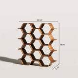 Honeycomb Wave Modular Wall Shelf Geometric Display Shelf