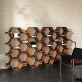 Honeycomb Wave Modular Wall Shelf Geometric Display Shelf