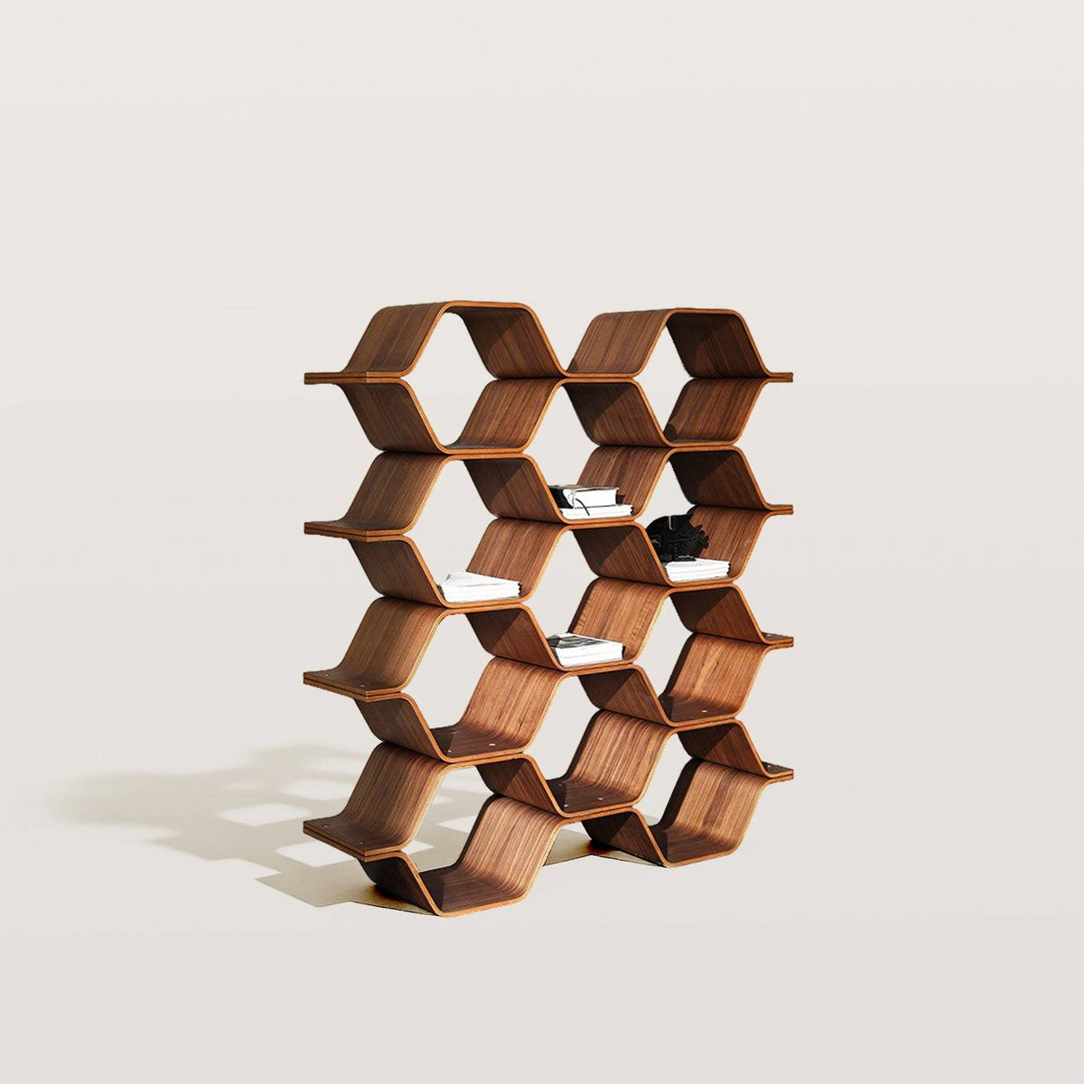 Honeycomb Wave Modular Wall Shelf Geometric Display Shelf