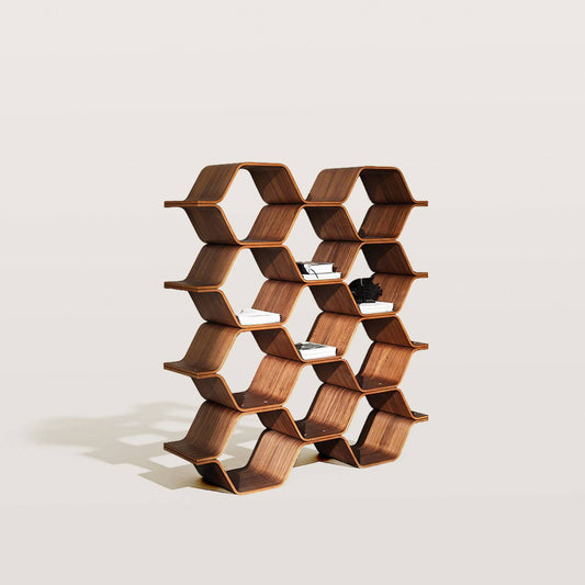 Honeycomb Wave Modular Wall Shelf Geometric Display Shelf