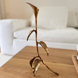 Sculptural Candle Holder Home Decor with Casting Copper Art