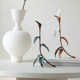Sculptural Candle Holder Home Decor with Casting Copper Art