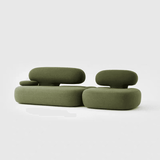 Artistic Modular Sofa with Unique Soft Curve Sectional Couch