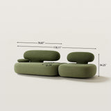 Artistic Modular Sofa with Unique Soft Curve Sectional Couch