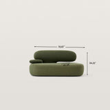 Artistic Modular Sofa with Unique Soft Curve Sectional Couch