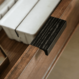 Mid-Century Nightstand with 2 Drawers&Floating Open Shelf