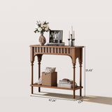 French Vintage Arch Entryway Table with Open Shelf