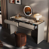 Modern Makeup Vanity with LED Lighted Mirror&Marble Top