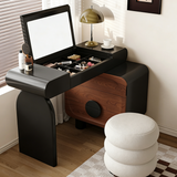 Mid-Century Modern Flip-Top Makeup Vanity with Hidden Mirror