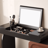 Mid-Century Modern Flip-Top Makeup Vanity with Hidden Mirror