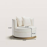 360° Swivel Chair Linen Upholstered Round Lounge Chair