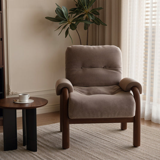 Mid-Century Lounge Chair Cloud Upholstered Armchair