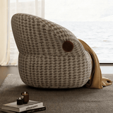 Swivel Clown Accent Chair Houndstooth Upholstered Lounge Chair