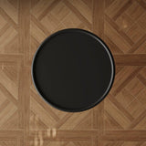Cone-Shaped Side Table End Table with Polished Metal Base