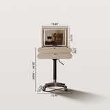 Height-Adjustable Makup Vanity Desk with Rolling Wheels