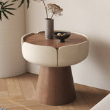 Modern Petal-Shaped Side Table Nightstand with Drawers