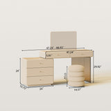 Luxury Italian Style Makeup Vanity with Rectangular Mirror
