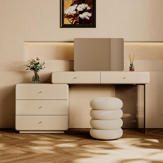 Luxury Italian Style Makeup Vanity with Rectangular Mirror