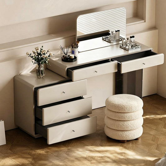 Luxury Italian Style Makeup Vanity with Rectangular Mirror