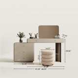 Luxury Italian Style Makeup Vanity with Rectangular Mirror