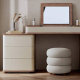 Makeup Vanity Desk with Flip-Up Mirror & Side Storage Drawers