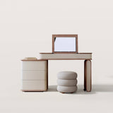 Makeup Vanity Desk with Flip-Up Mirror & Side Storage Drawers