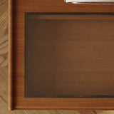 Mid-Century Makeup Vanity Desk with Glass Top & Metal Support