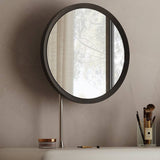 Modern Curved Makeup Vanity with Multi-Storage Cabinets