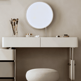 Minimalist 5-Drawer Makeup Vanity with Stainless Steel Legs