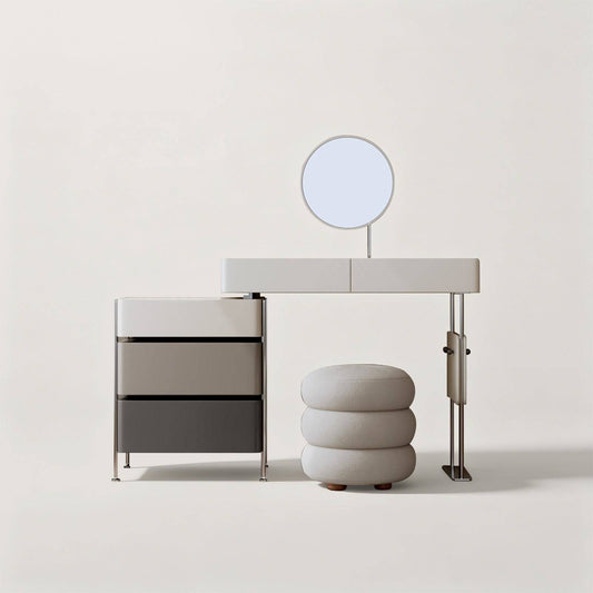 Minimalist 5-Drawer Makeup Vanity with Stainless Steel Legs