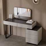 Light Luxury Extendable Makeup Vanity with Large Rectangular Mirror
